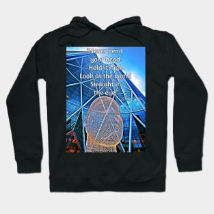 Look at the world straight in the eye. Hoodie